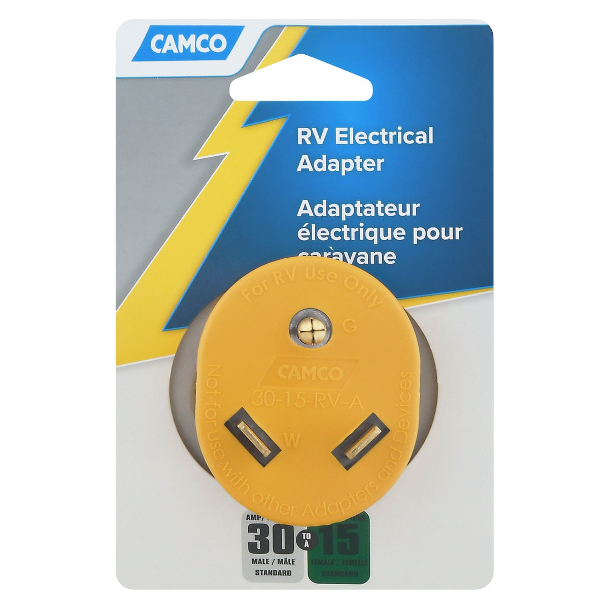 slide 1 of 1, Camco RV Electrical Adapter 1 ea, 1 ct