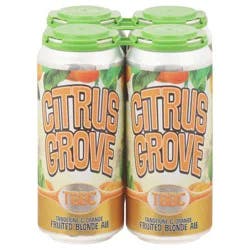 Tampa Bay Brewing Co Fruited Blonde Ale Citrus Grove Tangerine & Orange Beer, 4-16 fl oz Cans
