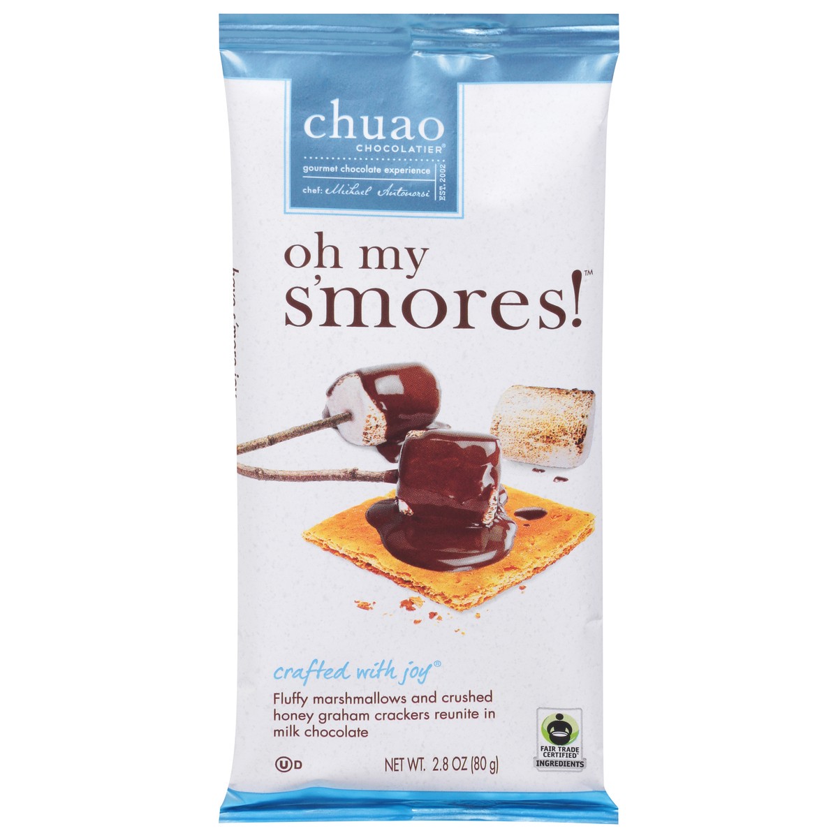 slide 1 of 2, Chuao Chocolatier Oh My S'Mores! Milk Chocolate Bar 2.8 oz, 2.8 oz