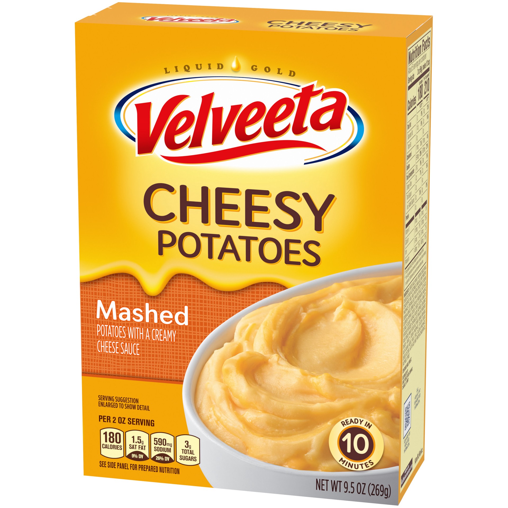 slide 4 of 5, Velveeta Cheesy Mashed Potatoes with Creamy Cheese Sauce, 9.5 oz Box, 9.5 oz