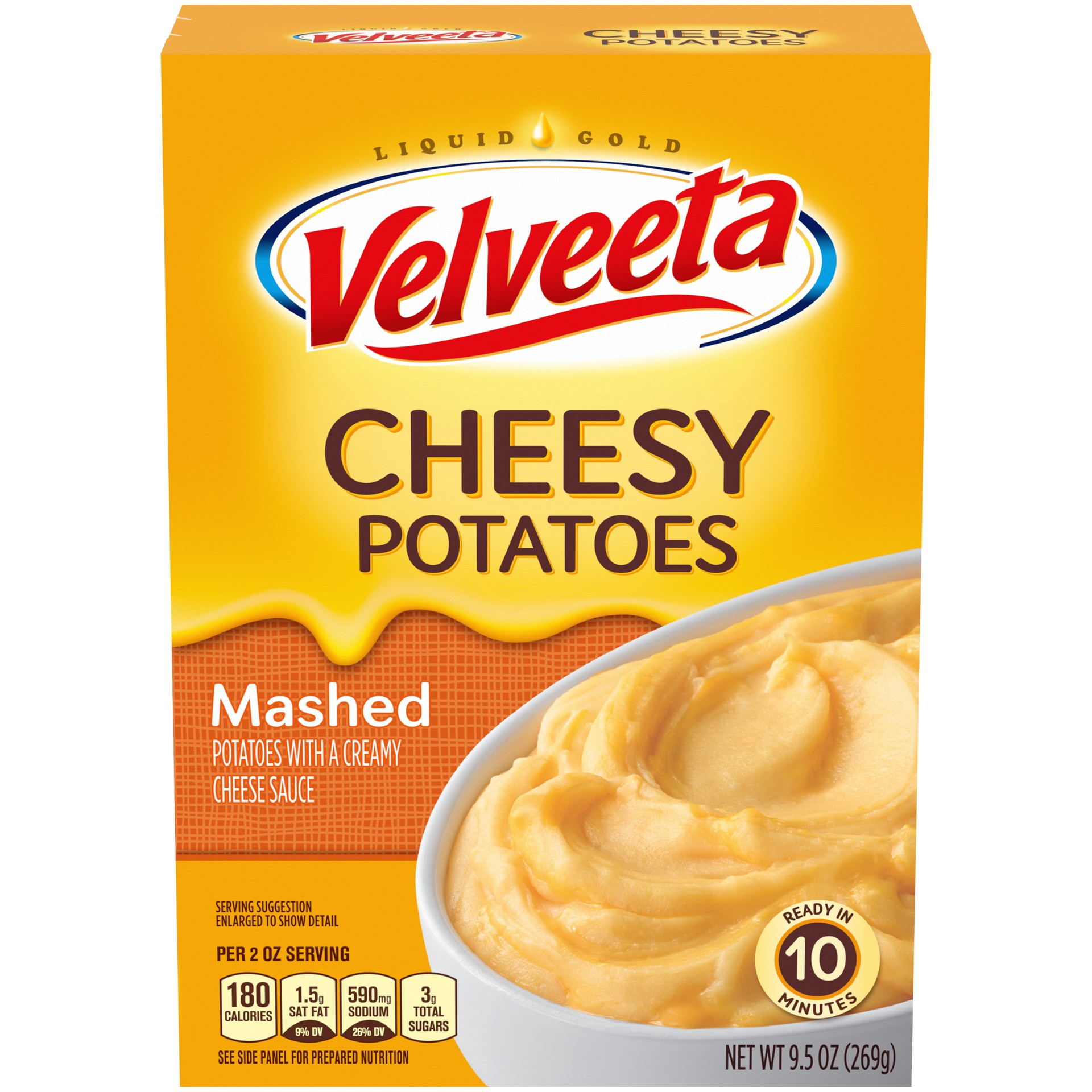 slide 1 of 5, Velveeta Cheesy Mashed Potatoes with Creamy Cheese Sauce, 9.5 oz Box, 9.5 oz