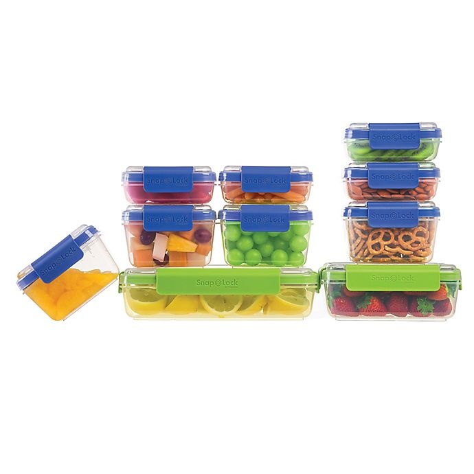 slide 1 of 4, Progressive SnapLock Container Set - Blue/Green, 20 ct