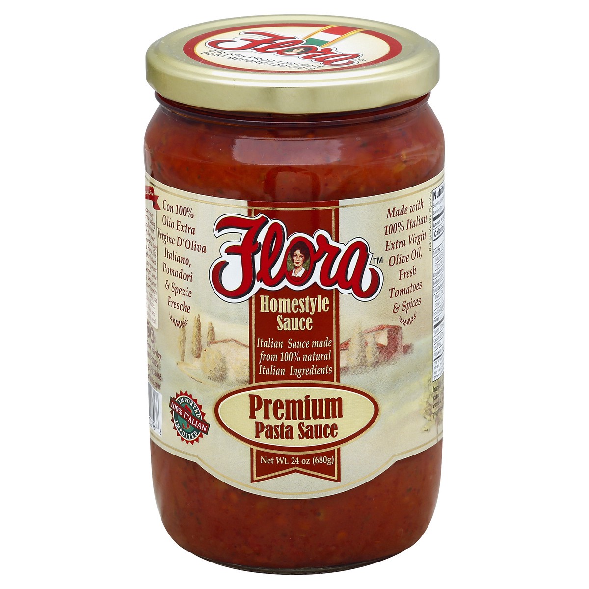 slide 3 of 3, Flora Pasta Sauce 24 oz, 24 oz