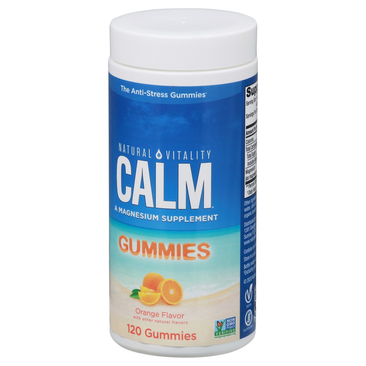 slide 9 of 9, Natural Vitality CALM Orange Flavored Gummies Magnesium Supplement, 120 Count, 1 Bottle, 1 ct
