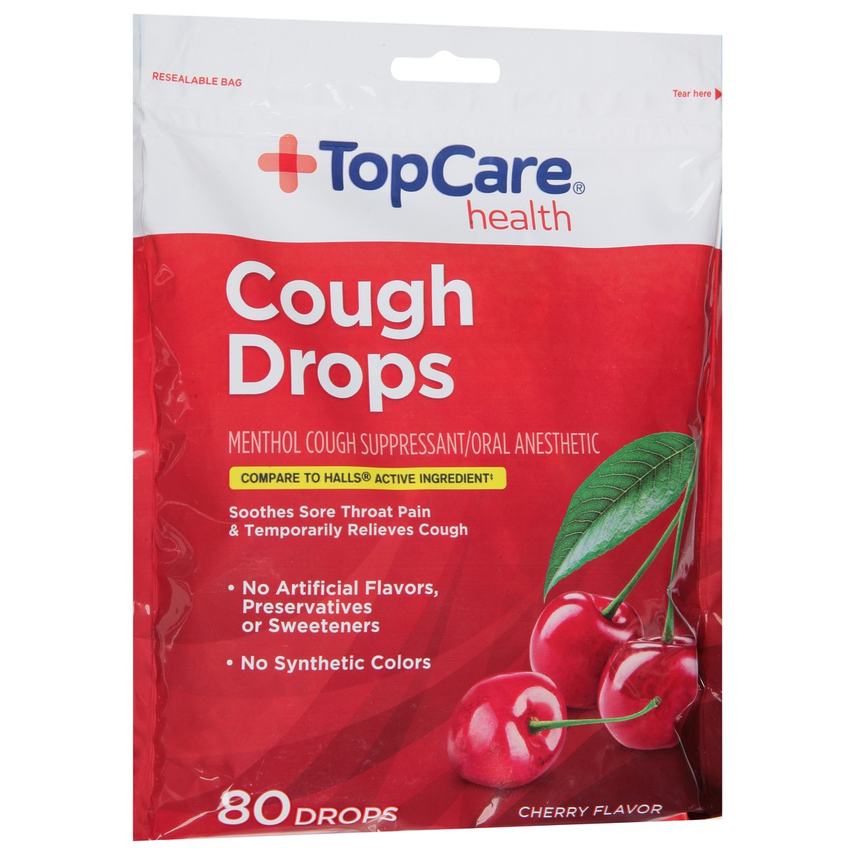 slide 2 of 10, TopCare Cough Drops, 80 ct