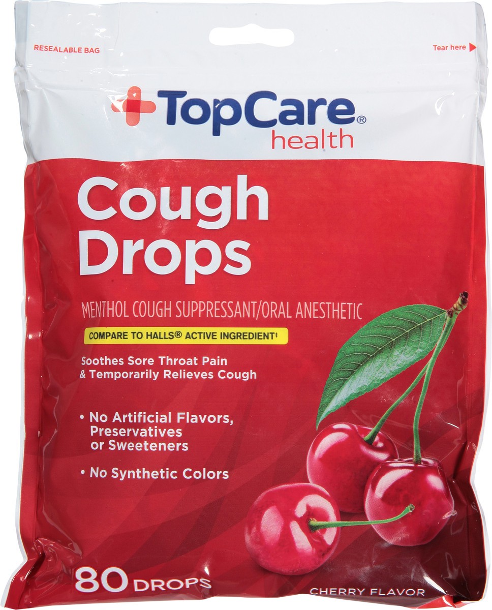 slide 5 of 10, TopCare Cough Drops, 80 ct