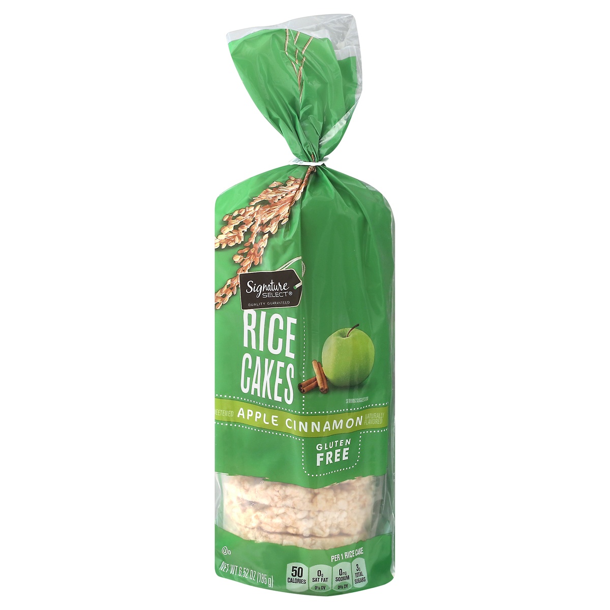 slide 3 of 9, Signature Select Apple Cinnamon Rice Cakes 6.52 oz, 6.52 oz