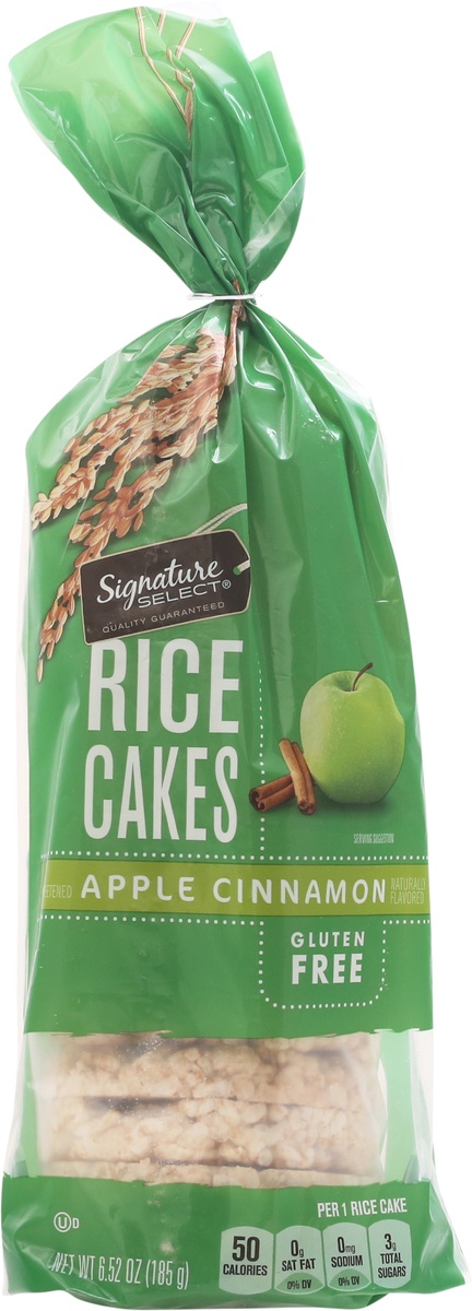 slide 6 of 9, Signature Select Apple Cinnamon Rice Cakes 6.52 oz, 6.52 oz