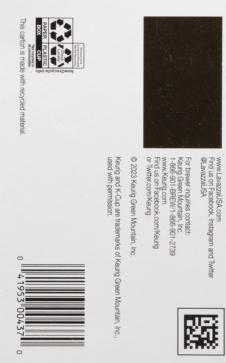 slide 2 of 16, Lavazza House Blend Perfetto, Single-Serve Keurig K-Cup Pods, Medium Roast Coffee, 10-Count Box, 10 ct
