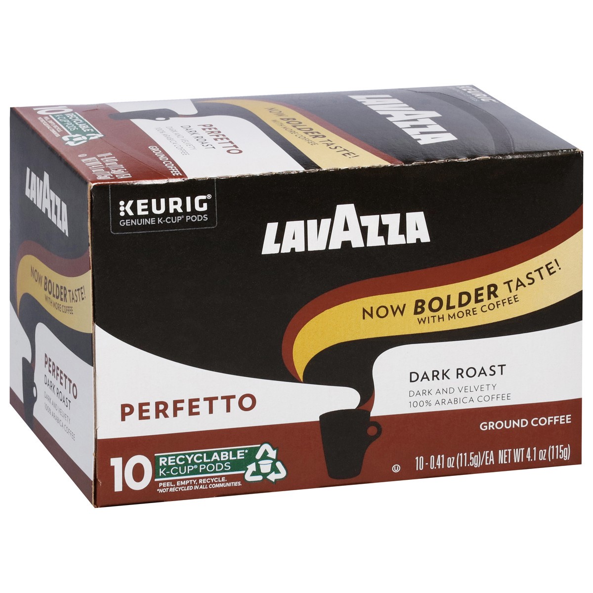 slide 6 of 16, Lavazza House Blend Perfetto, Single-Serve Keurig K-Cup Pods, Medium Roast Coffee, 10-Count Box, 10 ct