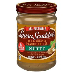 Laura Scudders Peanut Butter Old Fashioned Nutty - 16 Oz