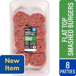 Kroger Flat Top Smashed Burgers, 8 ct / 26 oz