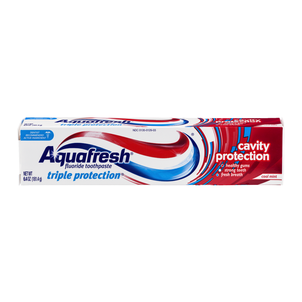 slide 1 of 1, Aquafresh Cool Mint Cavity Protection Fluoride Toothpaste, 6.4 oz