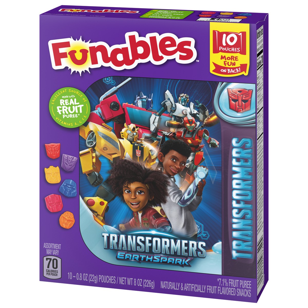 slide 3 of 13, Funables Transformers Earthspark Fruit Flavored Snacks 10 - 0.8 oz Pouches 156938, 10 ct