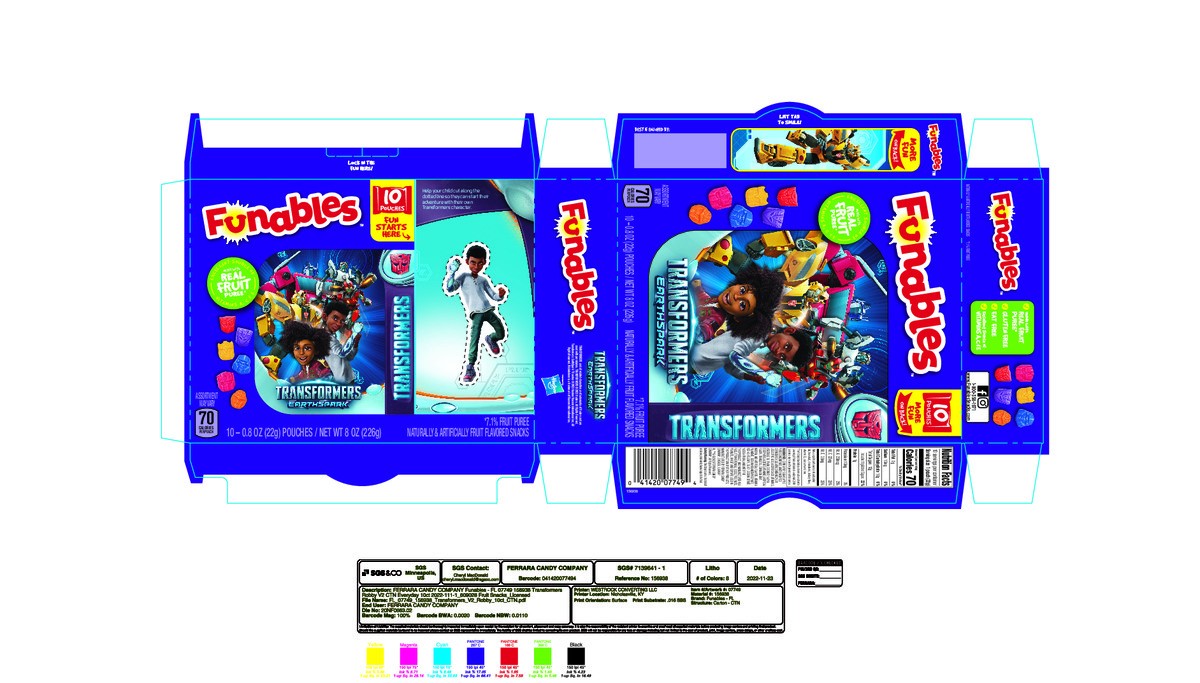 slide 2 of 13, Funables Transformers Earthspark Fruit Flavored Snacks 10 - 0.8 oz Pouches 156938, 10 ct
