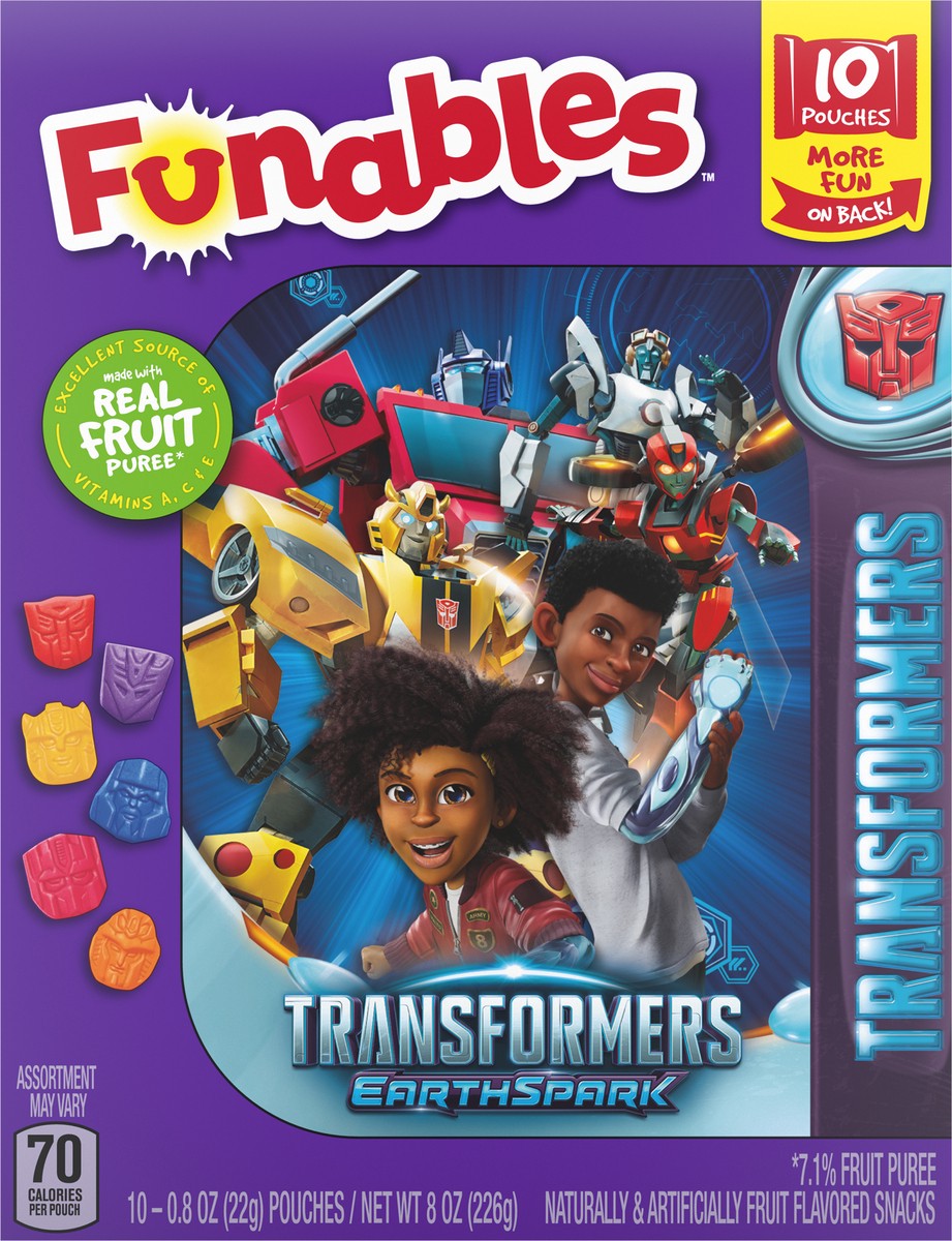slide 4 of 13, Funables Transformers Earthspark Fruit Flavored Snacks 10 - 0.8 oz Pouches 156938, 10 ct