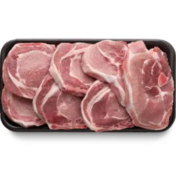 Pork Loin Assorted Chops Bone In Value Pack - 4.00 Lbs