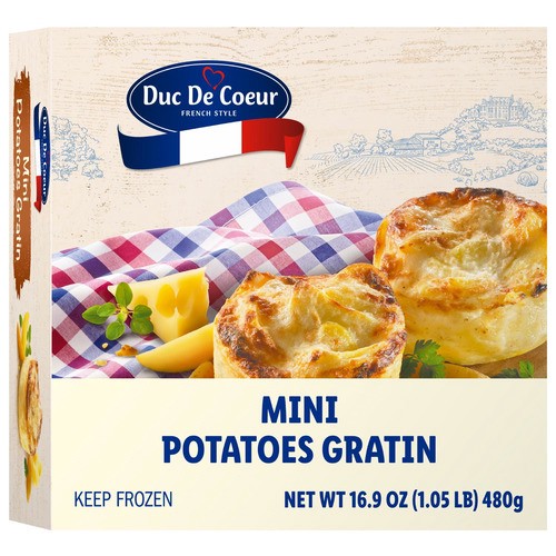 slide 1 of 1, Duc de Coeur frozen mini gratin, potatoes, 16.9 oz