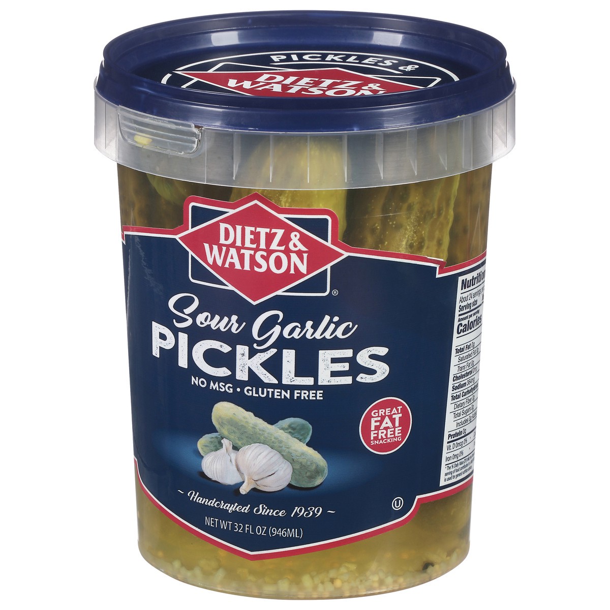 slide 9 of 14, Dietz & Watson Sour Garlic Pickles 32 fl oz, 32 oz