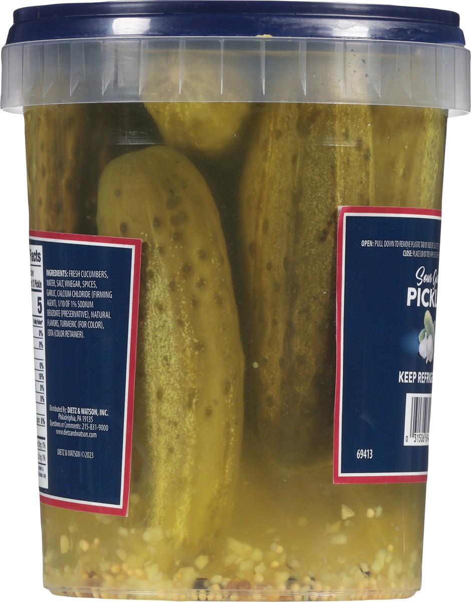 slide 12 of 14, Dietz & Watson Sour Garlic Pickles 32 fl oz, 32 oz