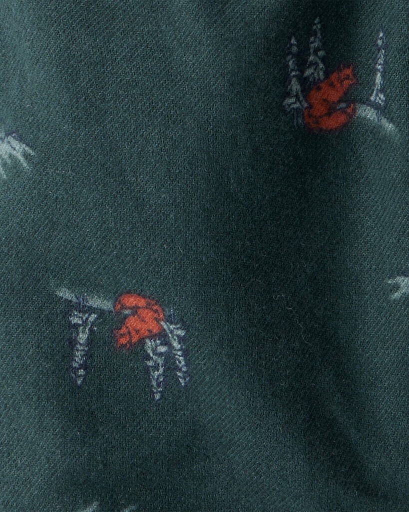 slide 2 of 3, Oshkosh Baby Boy Woodland Fox Print Drawstring Pants - Green Green 9M, 1 ct