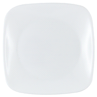 slide 3 of 9, Corelle Rounded Square Plate Pure White, 6.5 in