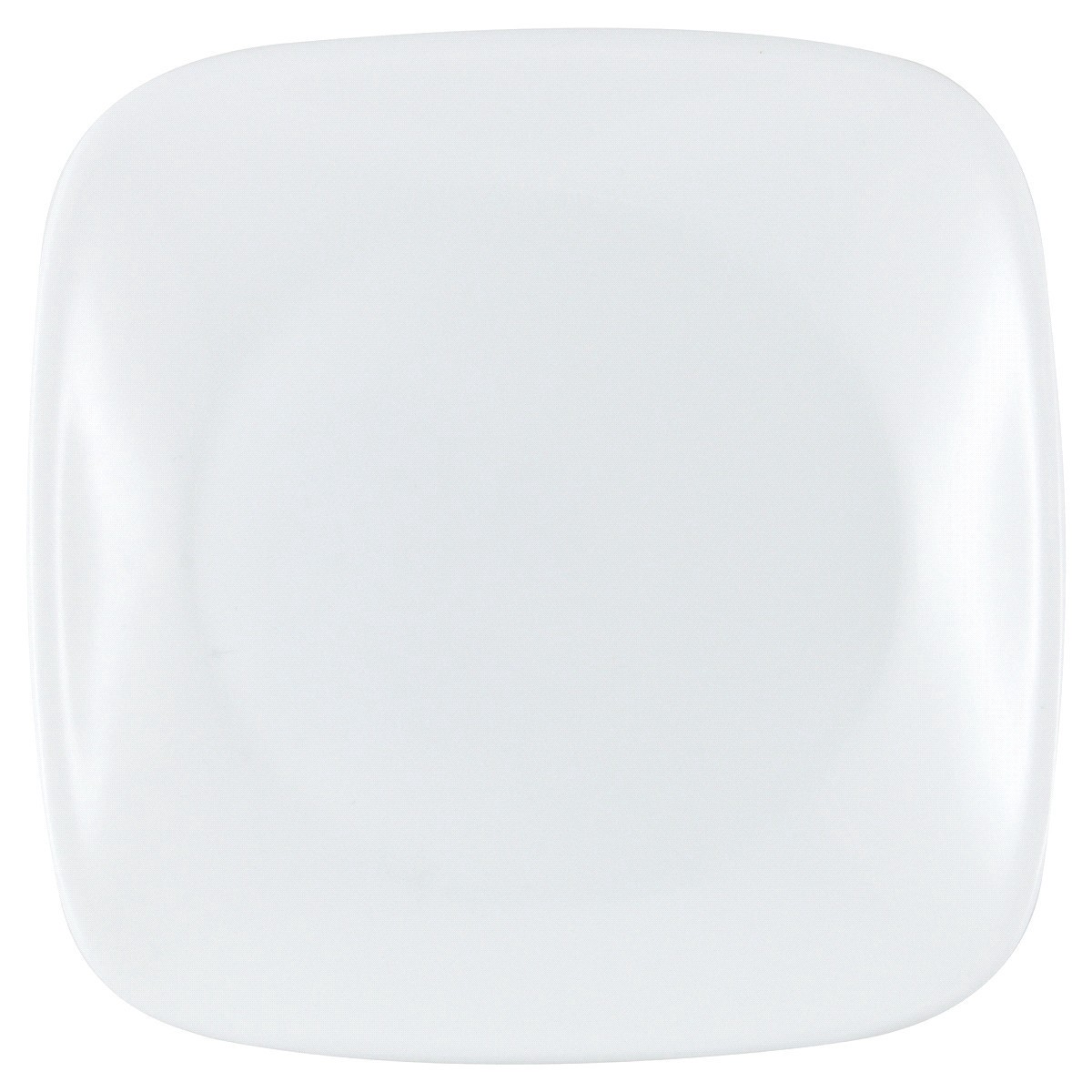 slide 4 of 9, Corelle Rounded Square Plate Pure White, 6.5 in