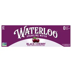 Waterloo Black Cherry Sparkling Water - 12pk / 12 fl oz Cans - 12 ct; 12 fl oz