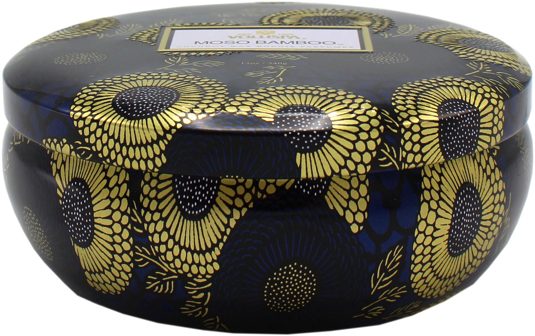 slide 1 of 1, Voluspa Moso Bamboo 3 Wick Tin Candle, 12 oz