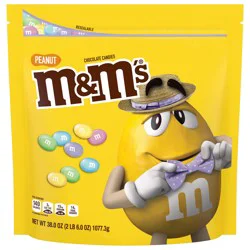 M&M''S M&M’S Peanut Milk Chocolate Assorted Pastel Easter Candy Bulk, Party Size, 38 oz Bag