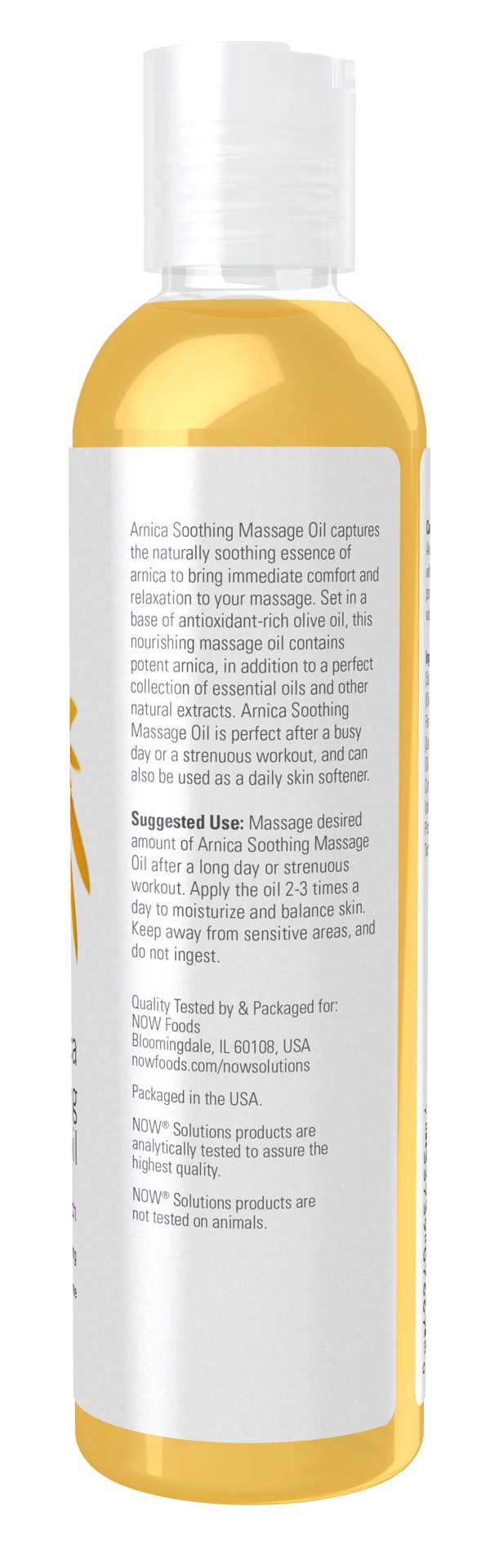 slide 4 of 5, NOW Solutions Arnica Soothing Massage Oil - 8 fl. oz., 8 fl oz