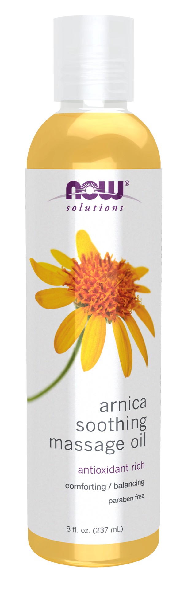 slide 1 of 5, NOW Solutions Arnica Soothing Massage Oil - 8 fl. oz., 8 fl oz