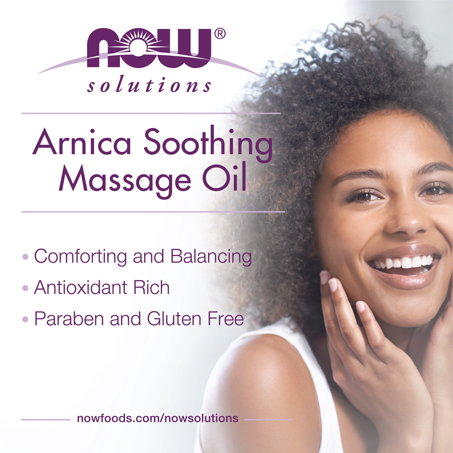 slide 2 of 5, NOW Solutions Arnica Soothing Massage Oil - 8 fl. oz., 8 fl oz