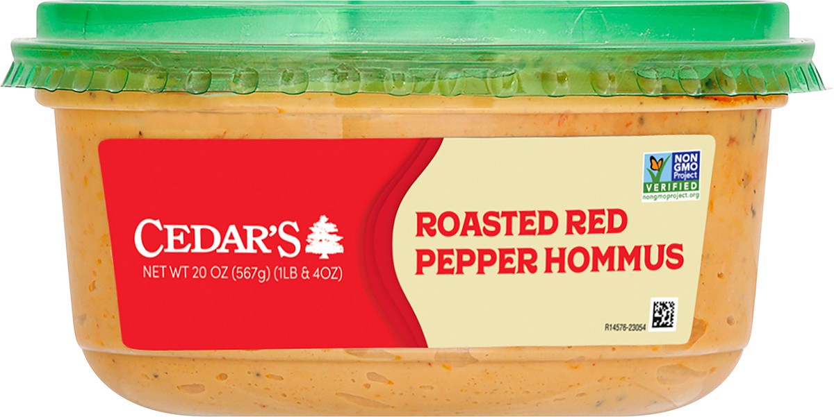 slide 2 of 4, Cedar's Foods Roasted Red Pepper Hommus, 20 oz