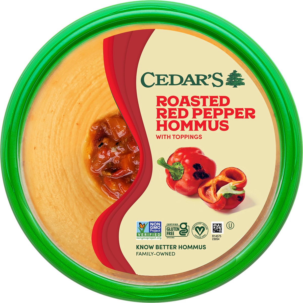 slide 3 of 4, Cedar's Foods Roasted Red Pepper Hommus, 20 oz