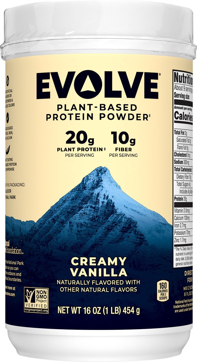 slide 2 of 6, Evolve Protein Powder, 16 oz