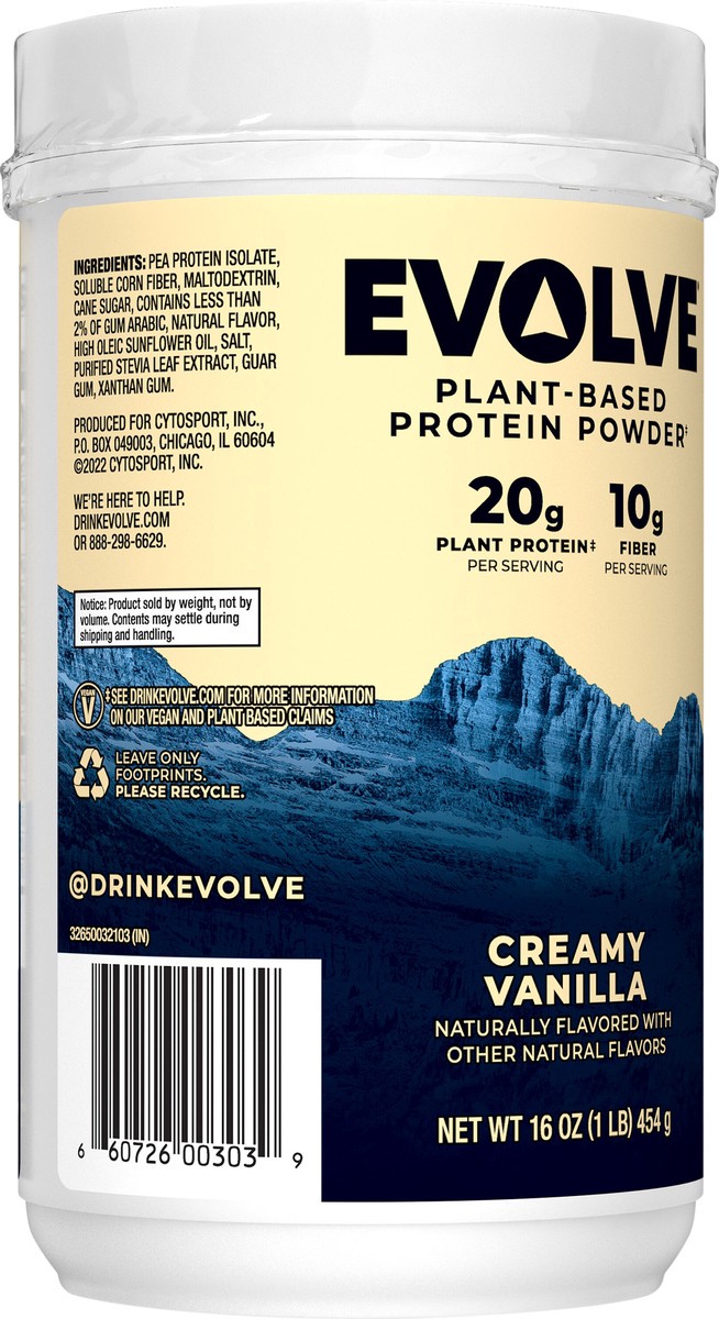 slide 6 of 6, Evolve Protein Powder, 16 oz