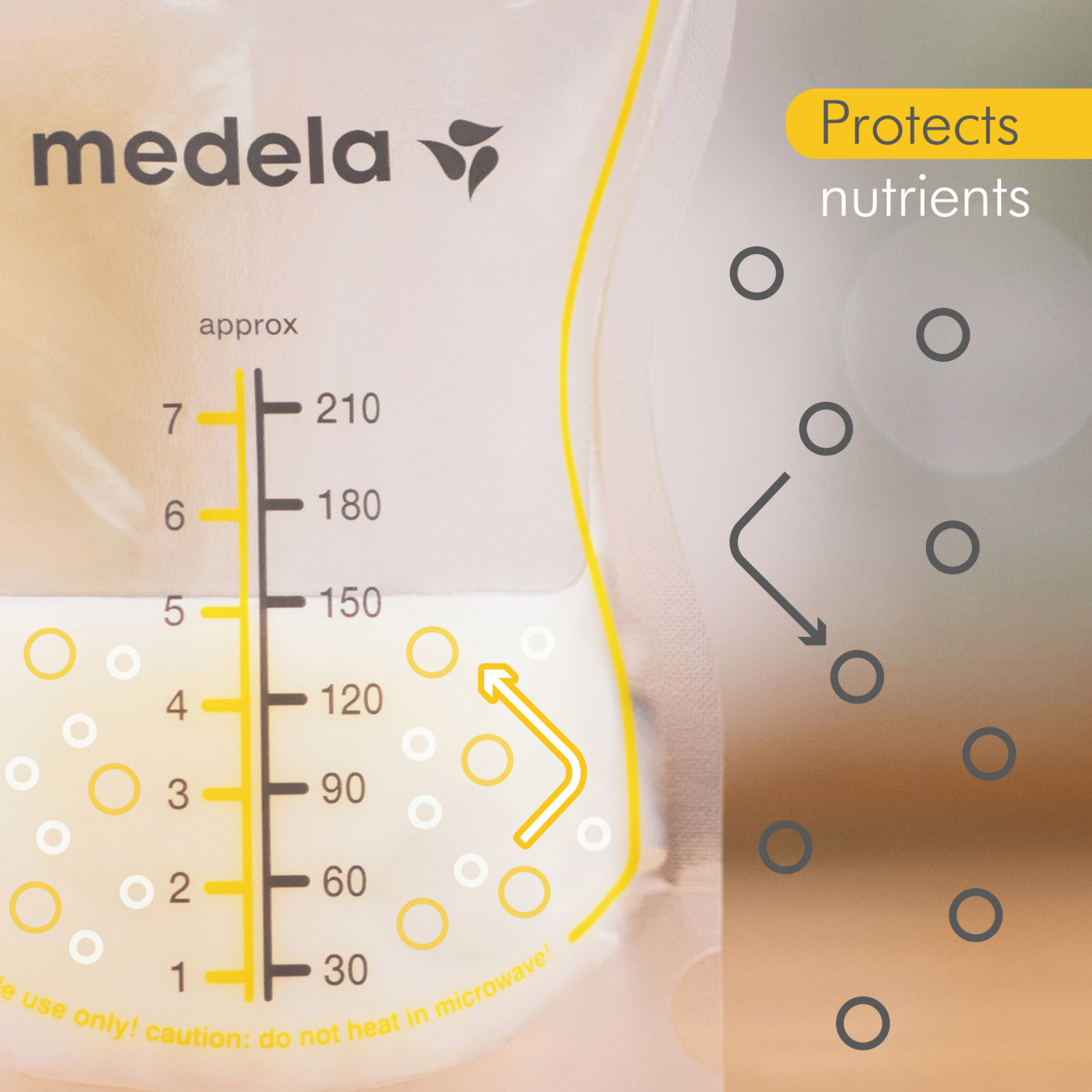 slide 6 of 7, Medela Easy Pour Breast Milk Storage Bags 50ct, 50 ct