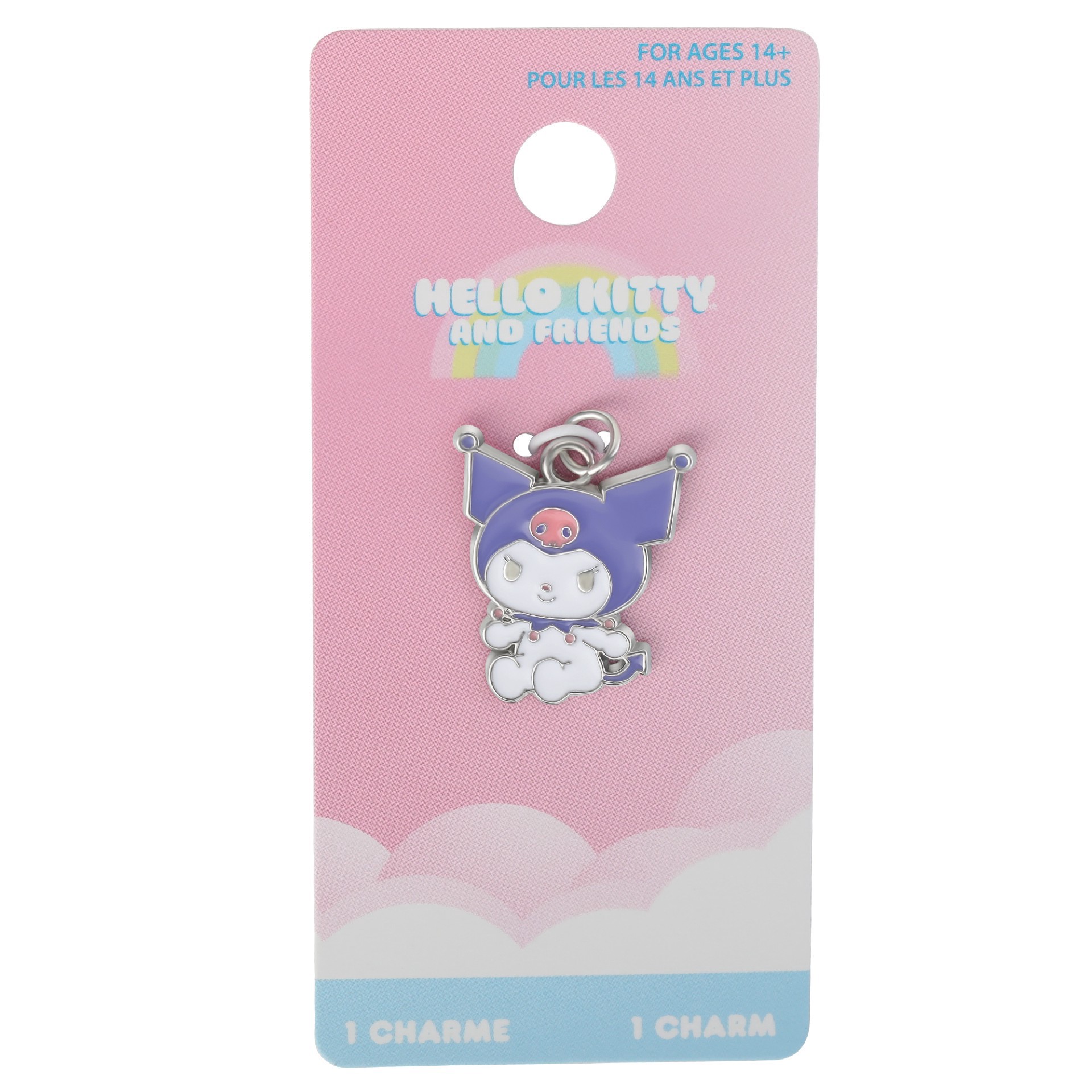 slide 3 of 3, Hello Kitty & Friends Kuromi Enamel Charm, 25mm x 21mm