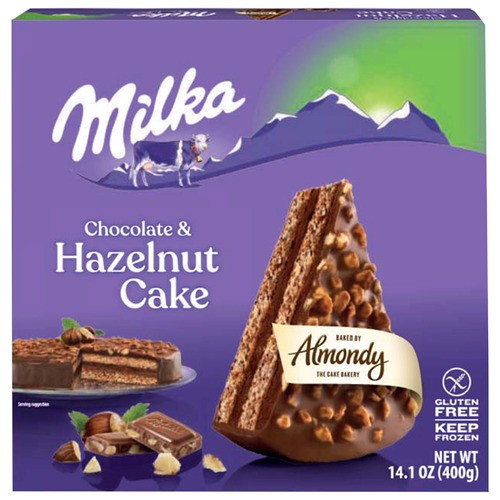 slide 1 of 1, Milka frozen almondy chocolate and hazelnut cake, 14.1 oz