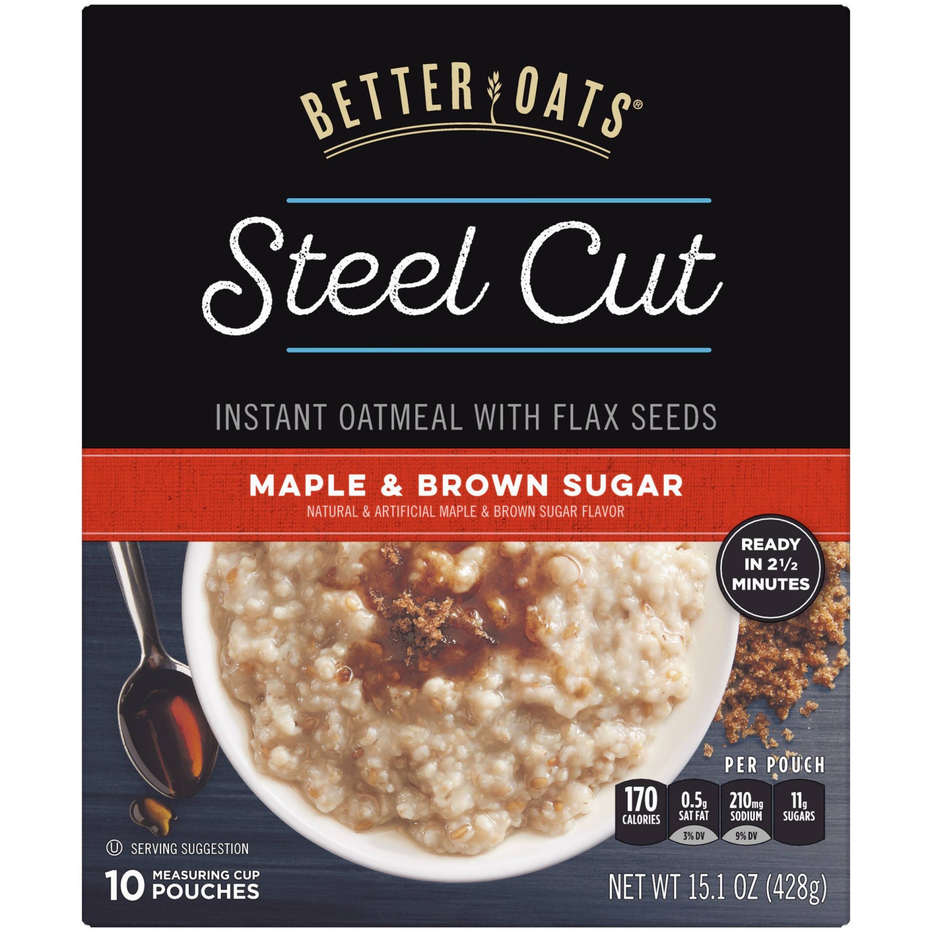 Better Oats Revolution! Steel Cut Oats Maple & Brown Sugar Oatmeal - 10ct :  Target