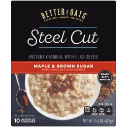 Better Oats Revolution! Steel Cut Oats Maple & Brown Sugar Oatmeal