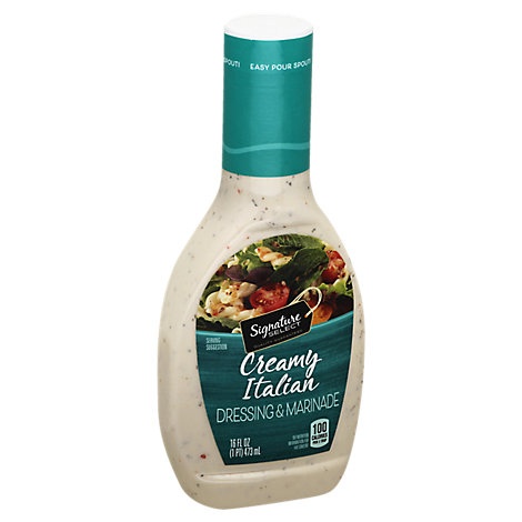 slide 1 of 1, Signature Select Dressing & Dip Creamy Italian, 16 fl oz