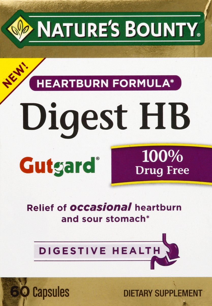 slide 4 of 5, Nature's Bounty Digest Heart Burn Formula, 60 ct