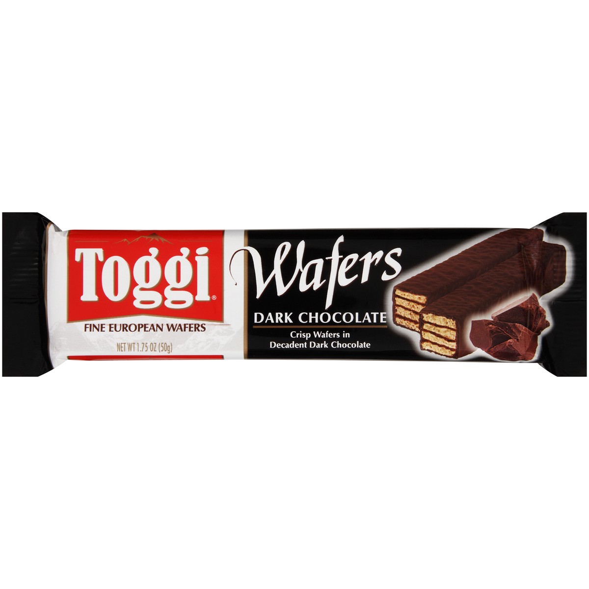 slide 1 of 7, Toggi Fine European Dark Chocolate Wafers 1.9 oz. Wrapper, 1.9 oz