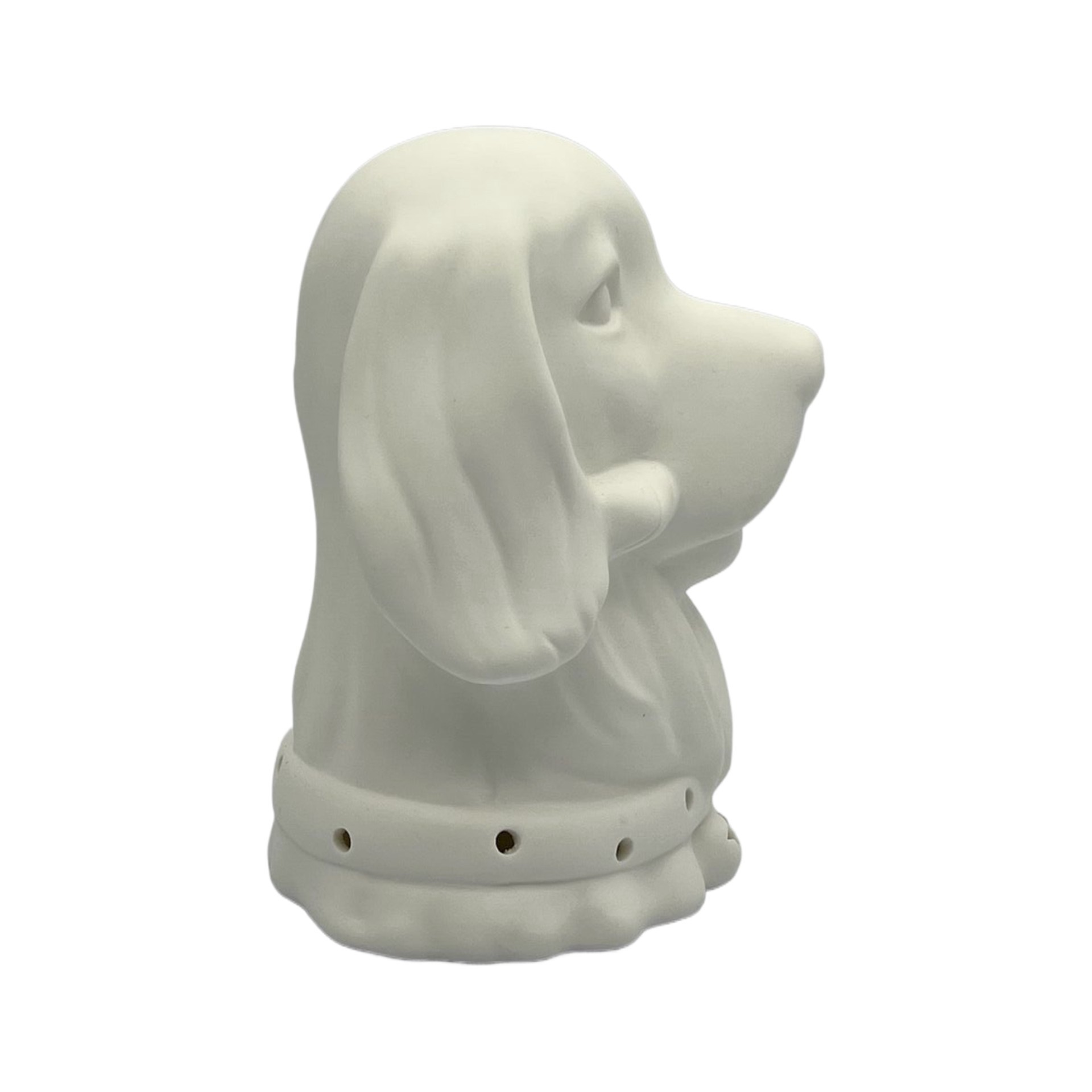 slide 2 of 8, 7.25" Led Diy Ceramic Dog With A Candy Cane Decor By Make Market, 5.47 in x 4.84 in x 7.16 in