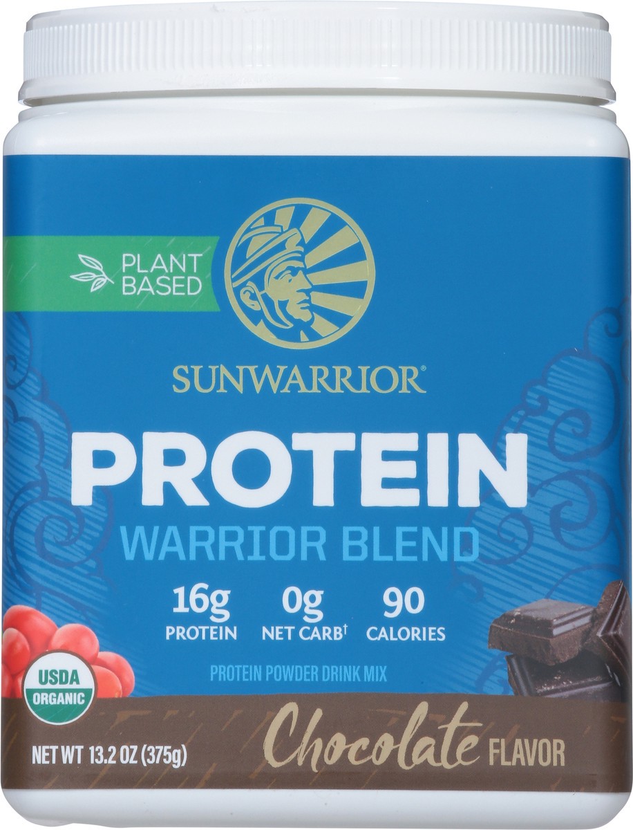 slide 6 of 9, Sunwarrior Warrior Blend Chocolate, 375 gram