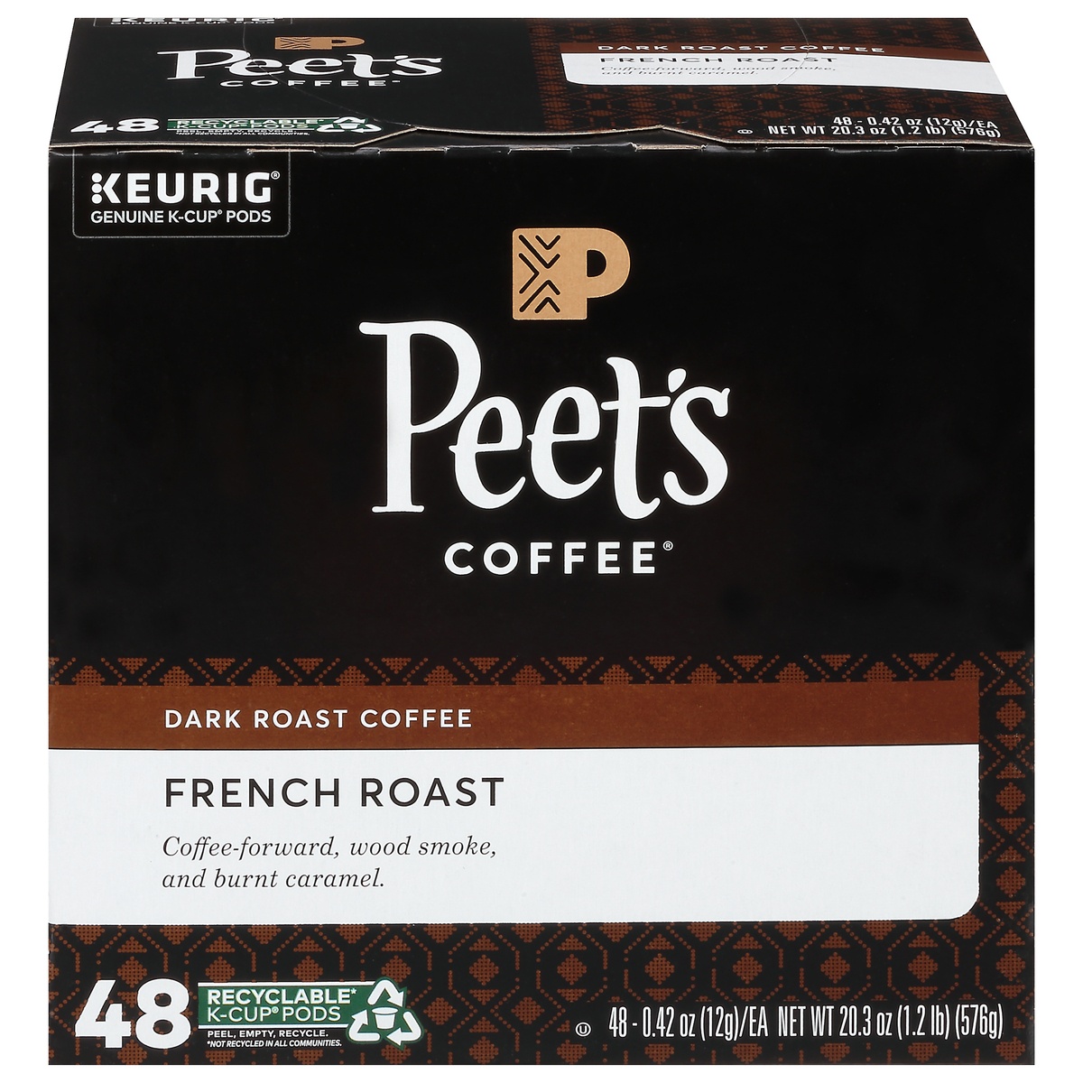 Peet's Coffee, Dark Roast, French Roast, KCup Pods, 48 Pack 48 ct Shipt