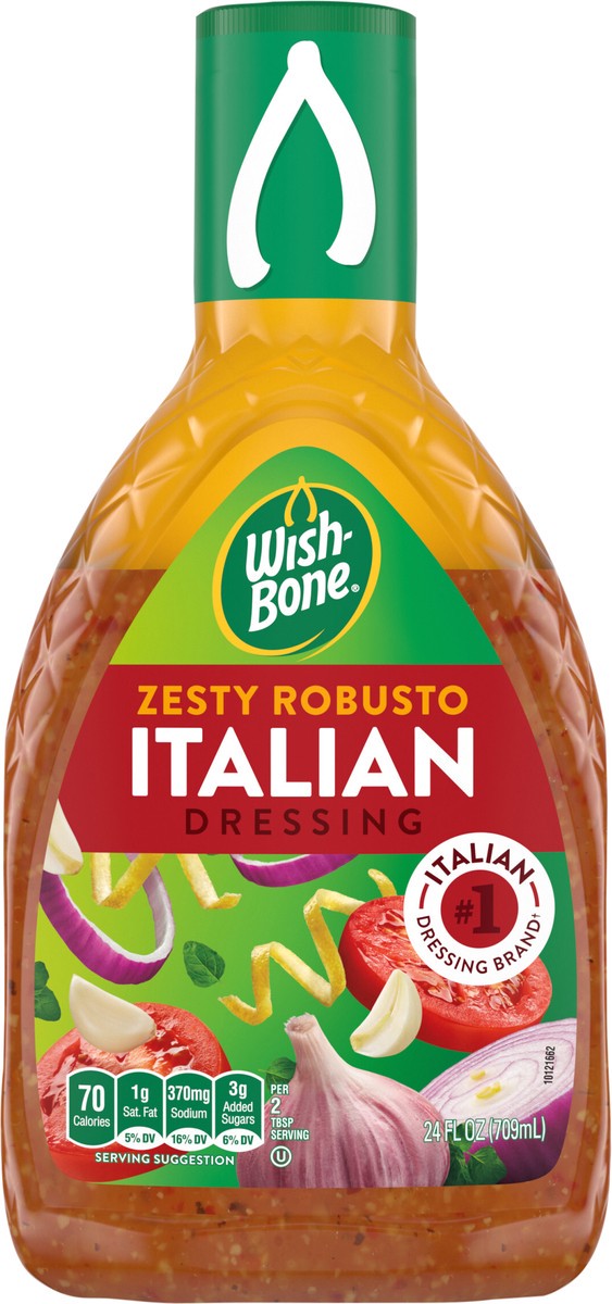 slide 9 of 15, Wish-Bone Zesty Robusto Italian Dressing, 24 oz., 24 fl oz