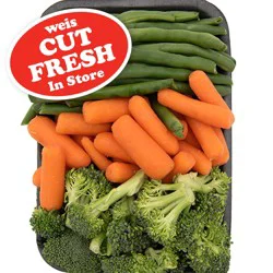 Weis Fresh Cut Baby Carrots, Beans, & Broccoli